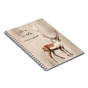 Country Faux Wood Deer Notitieboek