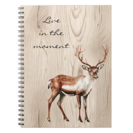 Country Faux Wood Deer Notitieboek
