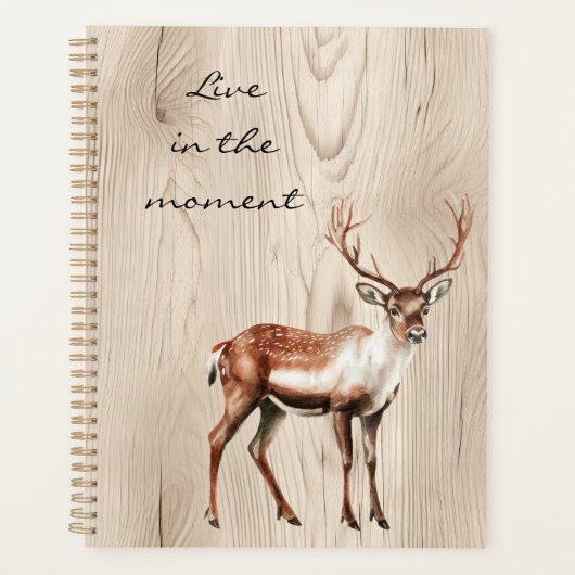 Country Faux Wood Deer Planner (Voorkant)