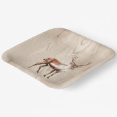 Country Faux Wood Herten Verjaardag Papieren Bordje (Gebogen)