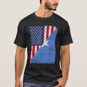 Country Flag Design  Half USA Half Somalia T-shirt (Voorkant)