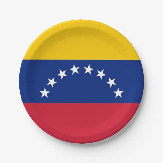 Country flag of Venezuela custom party plates Papieren Bordje (Voorkant)