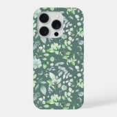 Country Floral Sage Green  iPhone Hoesje (Achterkant)