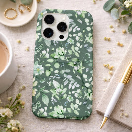 Country Floral Salie Groen  iPhone 15 Pro Case