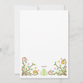 Country Flower Lijst Baby shower Kaart (Achterkant)