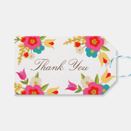 Country Flowers Bedankt Cadeaulabel