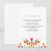 Country Flowers Wedding Insert Kaart (Voorkant / Achterkant)