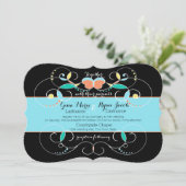 Country Folk Art Geïnspireerd Trouwen Kaart (Staand voorkant)