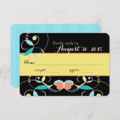 Country Folk Art geïnspireerde reactie RSVP Kaartje (Voorkant / Achterkant)