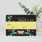 Country Folk Art geïnspireerde reactie RSVP Kaartje (Staand voorkant)