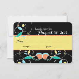 Country Folk Art geïnspireerde reactie RSVP Kaartje