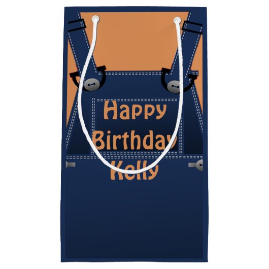 Country Folk Overalls Custom Birthday MGB Klein Cadeauzakje (Voorkant)