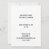 country Folk Snowman Holiday Party Kaart (Achterkant)