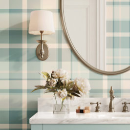 Country French Blue Plaid Behang