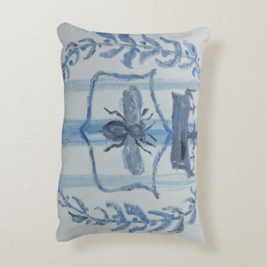 Country French Queen Bee Accent Kussen (Achterkant (Verticaal))