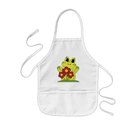 Country Frog leuke keuken kinder schort (Voorkant)