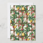 Country Fruit Garden Baby Shower Kaart (Achterkant)