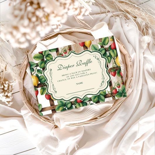 Country Fruit Garden Diapper Raffle Informatiekaartje