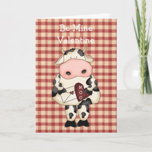 Country Fun Moo Koe Valentijnsdag Card Feestdagen Kaart