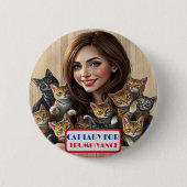 Country Gals Cat Lady voor Trump / Vance Button (Voorkant)