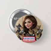 Country Gals Cat Lady voor Trump / Vance Button (Voorkant /achterkant)