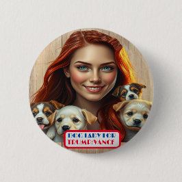Country Gals Dog Lady voor Trump / Vance Button