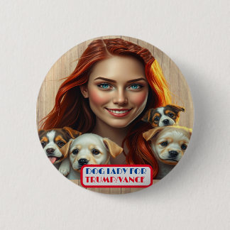 Country Gals Dog Lady voor Trump / Vance Button
