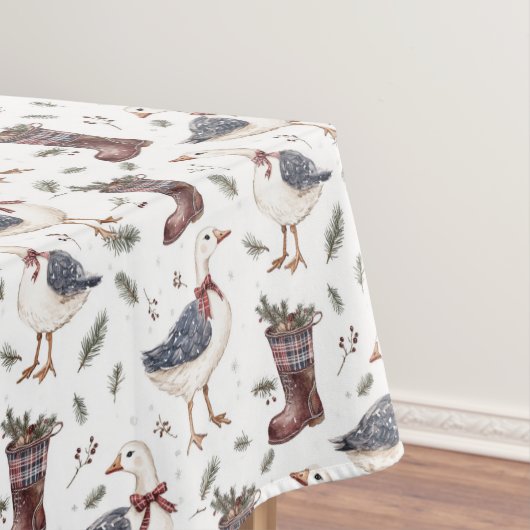 Country Ganslaarzen Kerstmis Tafelkleed (Voorbeeld)