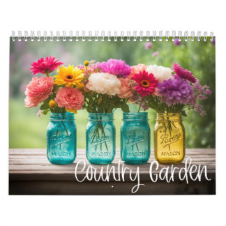 Country Garden - bloemen en metselaarpotten Kalender