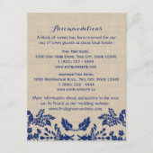 Country Garden Blue en Burlap Info Kaart (Voorkant)
