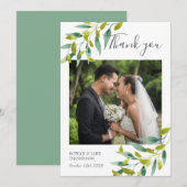 Country Garden Bruiloft Foto Bedankt (Voorkant / Achterkant)