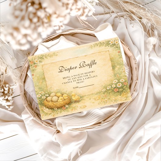 Country Garden Chicks Diapper Raffle Informatiekaartje