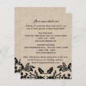 Country Garden en Burlap Info Kaart (Voorkant / Achterkant)