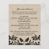 Country Garden en Burlap Info Kaart (Voorkant)