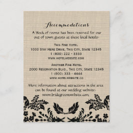 Country Garden en Burlap Info Kaart