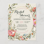 Country Garden Floral Bridal Shower Invitation  Briefkaart (Voorkant)