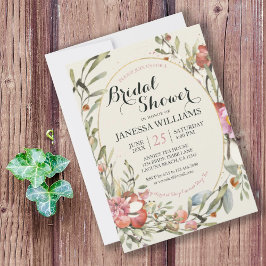 Country Garden Floral Bridal Shower Invitation  Kaart
