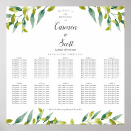 Country Garden Groene Zitplaatskaart Poster