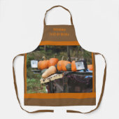 Country Garden pompoenen en squash gepersonaliseer Schort (Voorkant)