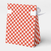 Country Gingham Controleer patroon rood Bedankdoosjes (Achterkant)