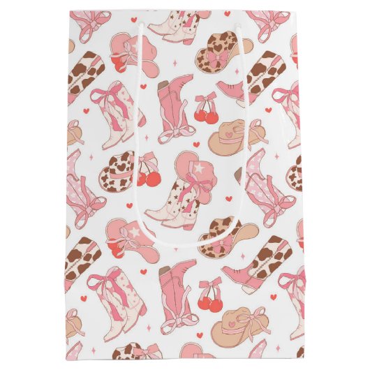 Country Girl Cowboy Boots n’ Petten Medium Cadeauzakje (Achterkant)