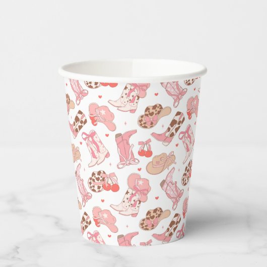 Country Girl Cowboy Boots n’ Petten Papieren Bekers (Links)