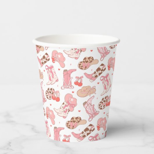 Country Girl Cowboy Boots n’ Petten Papieren Bekers (Voorkant)