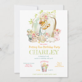 Country Girl Kinderboerderij Verjaardagsfeestje Kaart