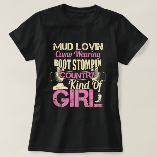 Country Girl Quotes Ladie's T-Shirt (Design voorkant)