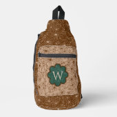 Country Girl Rustieke Bloemen Patroon Groen Bruin Sling Bag (Voorkant)