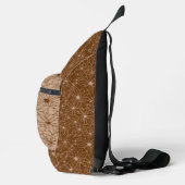 Country Girl Rustieke Bloemen Patroon Groen Bruin Sling Bag (Rechts)