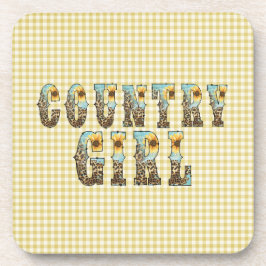 Country Girls Typografie Bier Onderzetter
