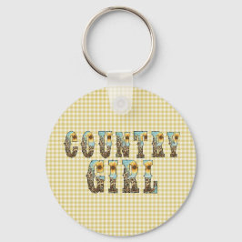 Country Girls Typografie Sleutelhanger