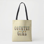 Country Girls Typografie Tote Bag (Voorkant)